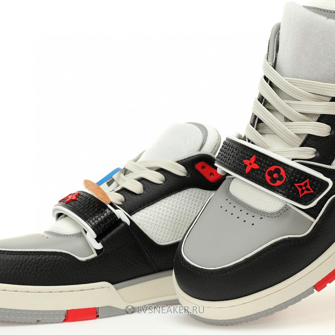 Louis Vuitton LV Trainers "Black Grey Red" 1AC4ZU Sneakers