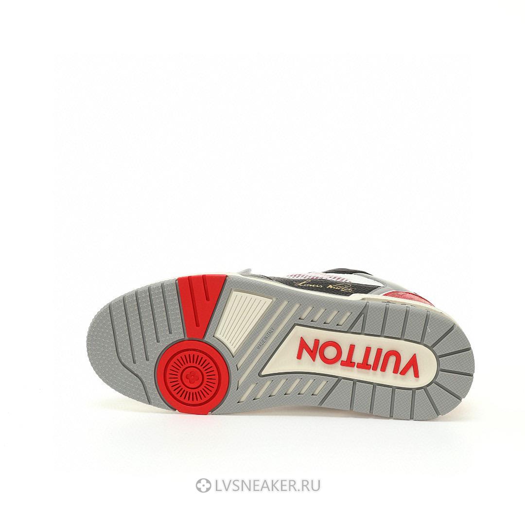 Louis Vuitton LV Trainers "Black Grey Red" 1AC4ZU Sneakers