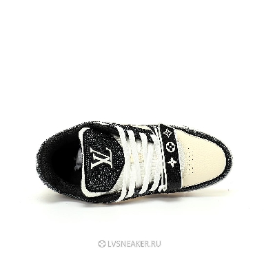Louis Vuitton LV Trainers "Black Cream Crystals" 1ACW3K-2 Sneakers