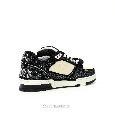 Louis Vuitton LV Trainers "Black Cream Crystals" 1ACW3K-2 Sneakers