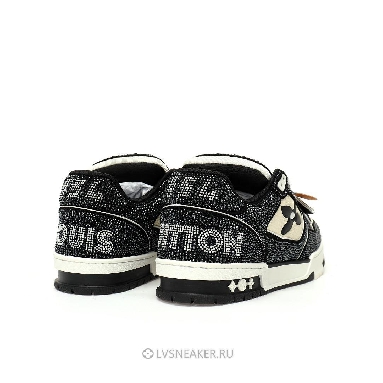 Louis Vuitton LV Trainers "Black Cream Crystals" 1ACW3K-2 Sneakers