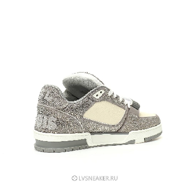 Louis Vuitton LV Trainers "Grey Cream Crystals" 1ACW3K-3 Sneakers