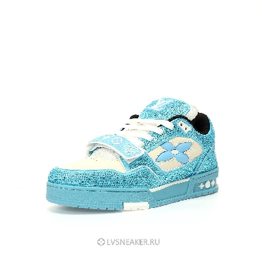 Louis Vuitton LV Trainers "Blue Cream Crystals" 1ACW3K-4 Sneakers