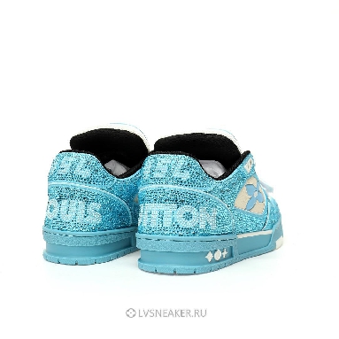 Louis Vuitton LV Trainers "Blue Cream Crystals" 1ACW3K-4 Sneakers