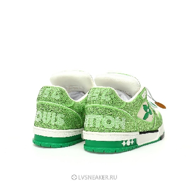 Louis Vuitton LV Trainers "Green Cream Crystals" 1ACW3K-5 Sneakers