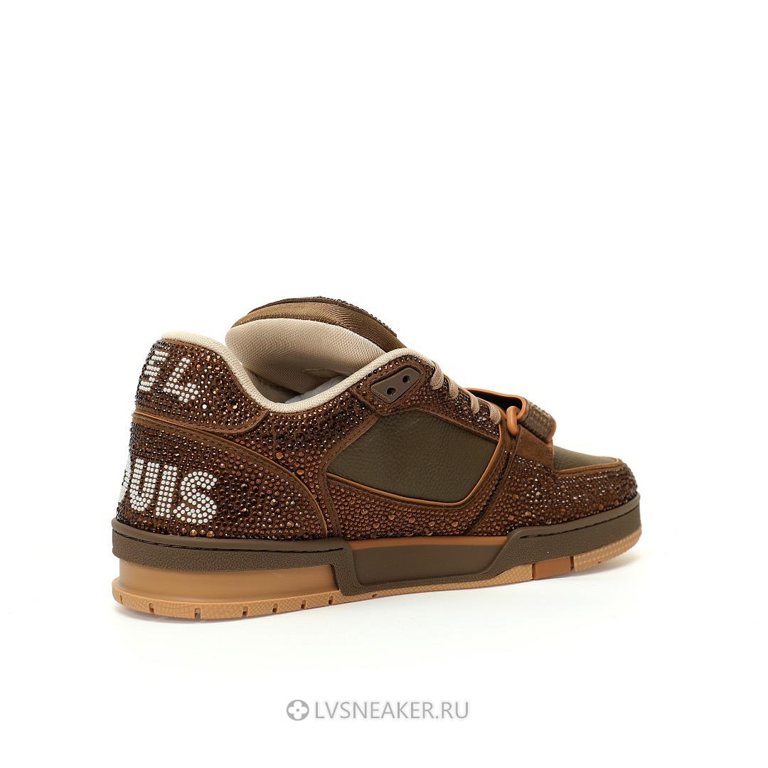 Louis Vuitton LV Trainers "Brown Crystals" 1ACW3K-6 Sneakers