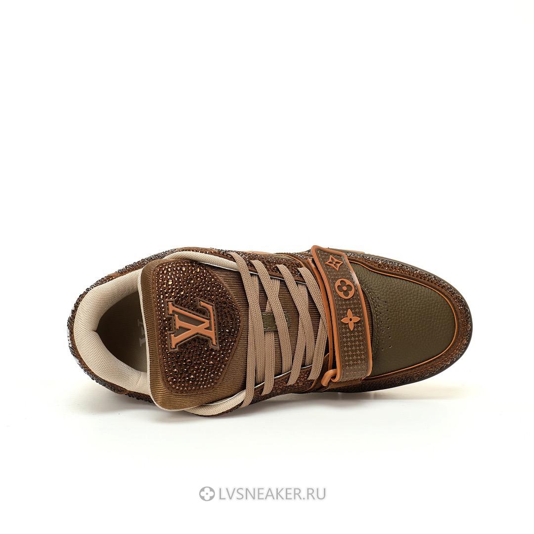 Louis Vuitton LV Trainers "Brown Crystals" 1ACW3K-6 Sneakers