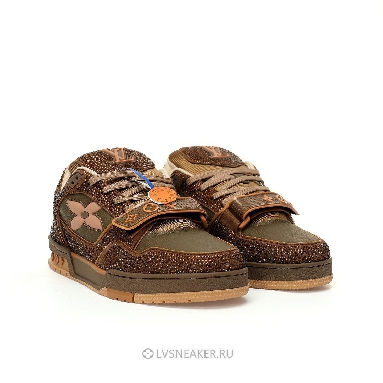Louis Vuitton LV Trainers "Brown Crystals" 1ACW3K-6 Sneakers