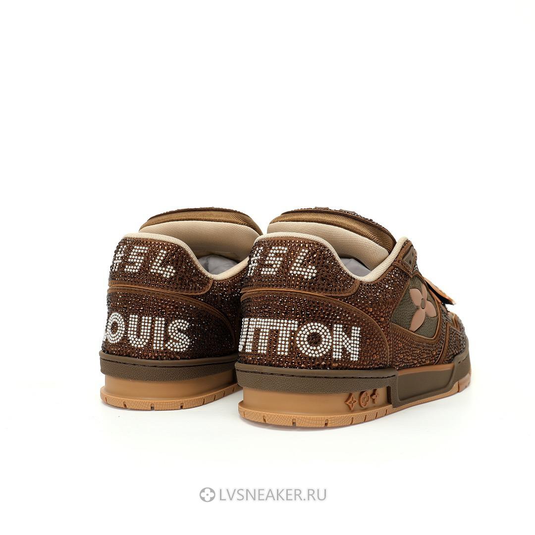 Louis Vuitton LV Trainers "Brown Crystals" 1ACW3K-6 Sneakers