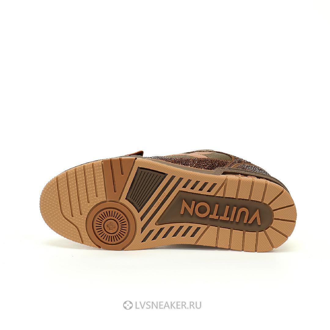 Louis Vuitton LV Trainers "Brown Crystals" 1ACW3K-6 Sneakers