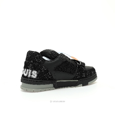 Louis Vuitton LV Trainers "Black White Grey Denim Monogram" 1AC4ZB-4 Sneakers