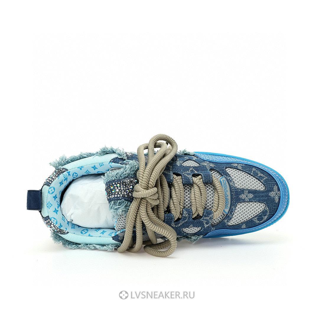 Louis Vuitton LV x Swarovski Skate "Blue Monogram" 1ABMHC Sneakers