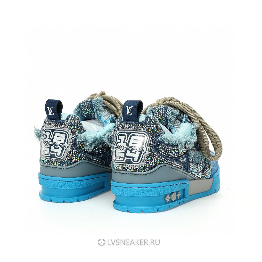 Louis Vuitton LV x Swarovski Skate "Blue Monogram" 1ABMHC Sneakers