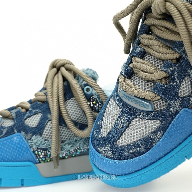 Louis Vuitton LV x Swarovski Skate "Blue Monogram" 1ABMHC Sneakers