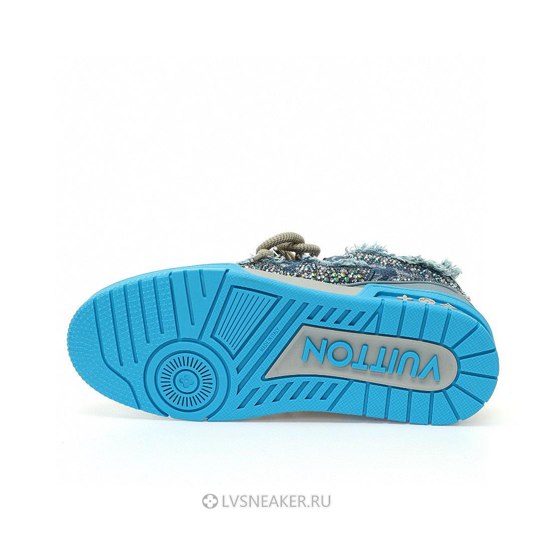 Louis Vuitton LV x Swarovski Skate "Blue Monogram" 1ABMHC Sneakers