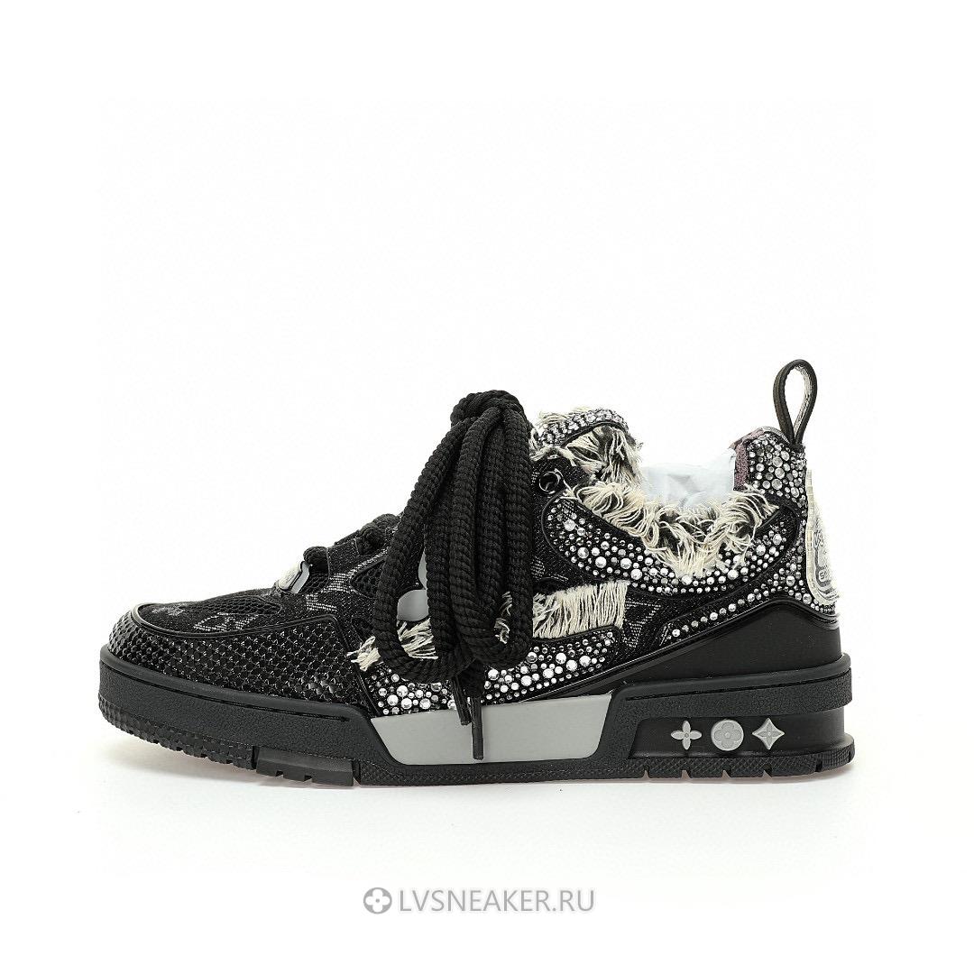 Louis Vuitton LV x Swarovski Skate "Black Monogram" 1ABMHV Sneakers