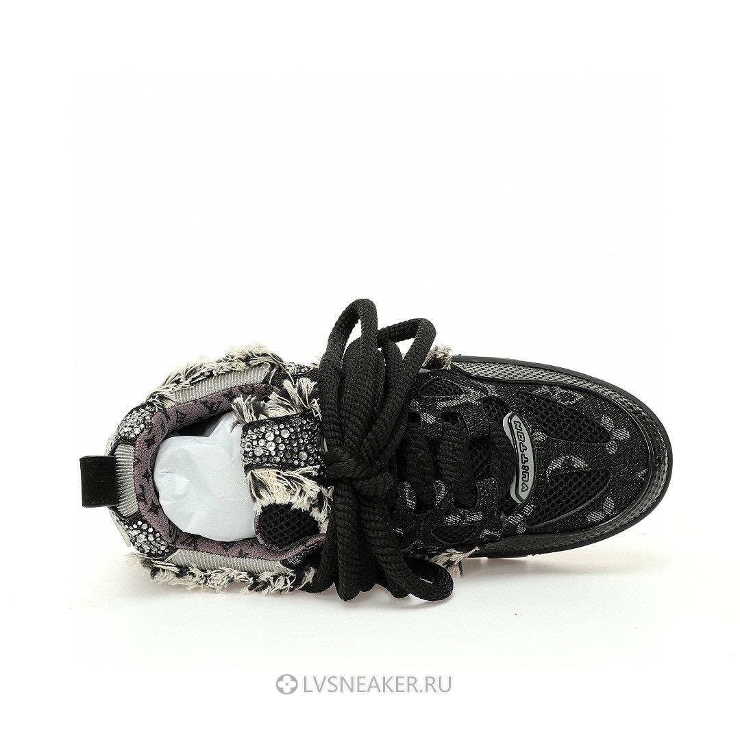 Louis Vuitton LV x Swarovski Skate "Black Monogram" 1ABMHV Sneakers