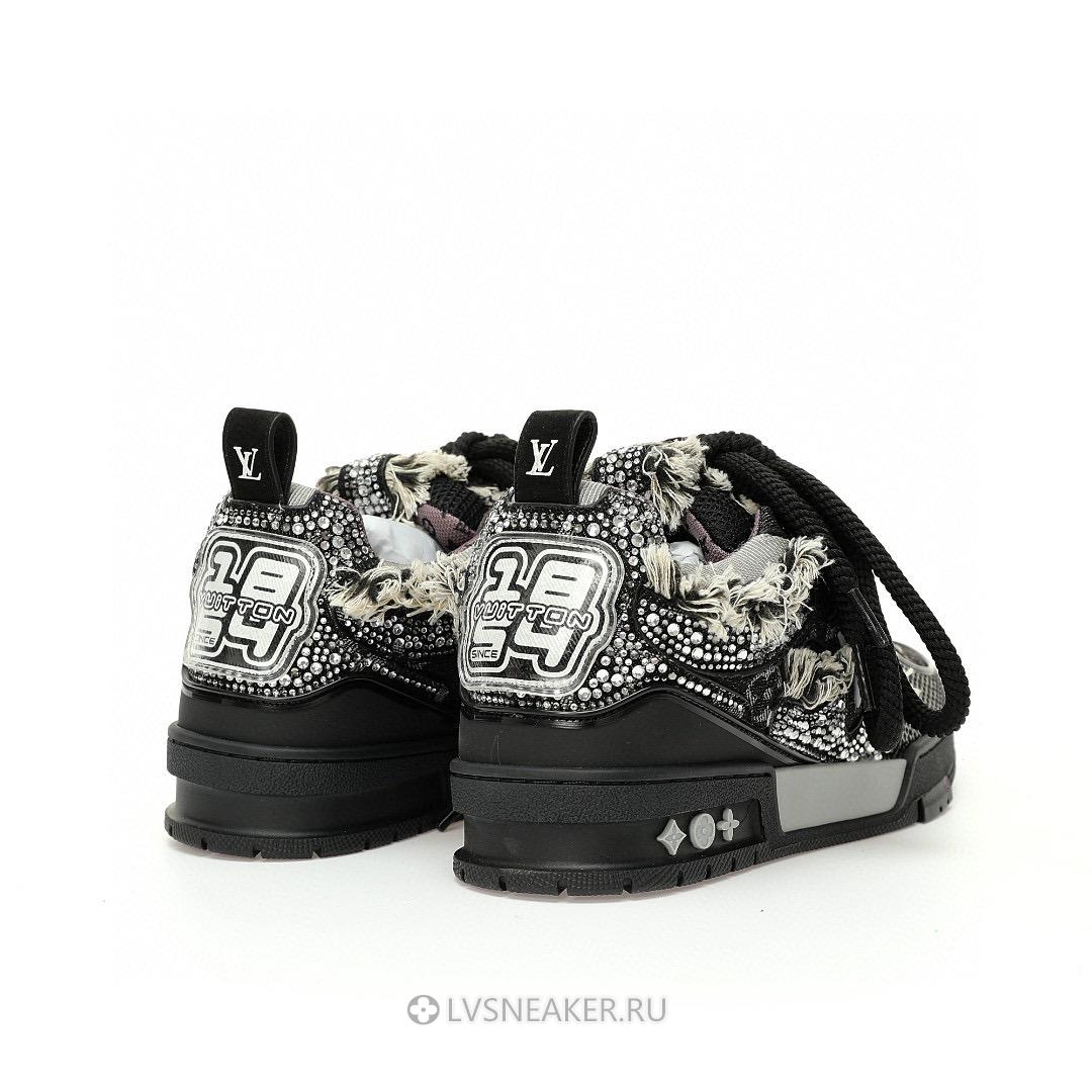 Louis Vuitton LV x Swarovski Skate "Black Monogram" 1ABMHV Sneakers