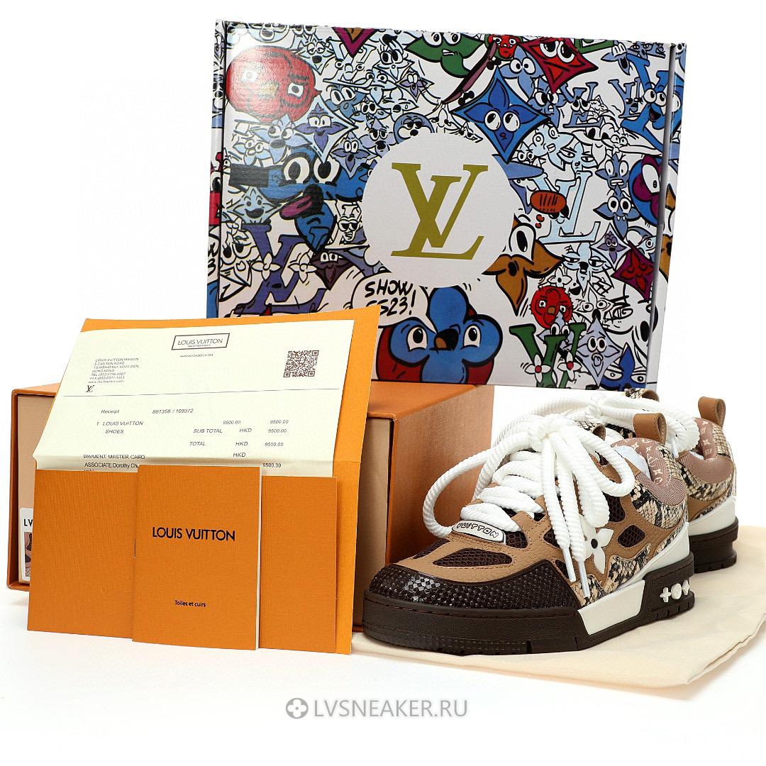 Louis Vuitton LV Skate "Brown Python" 1ABMGB Sneakers