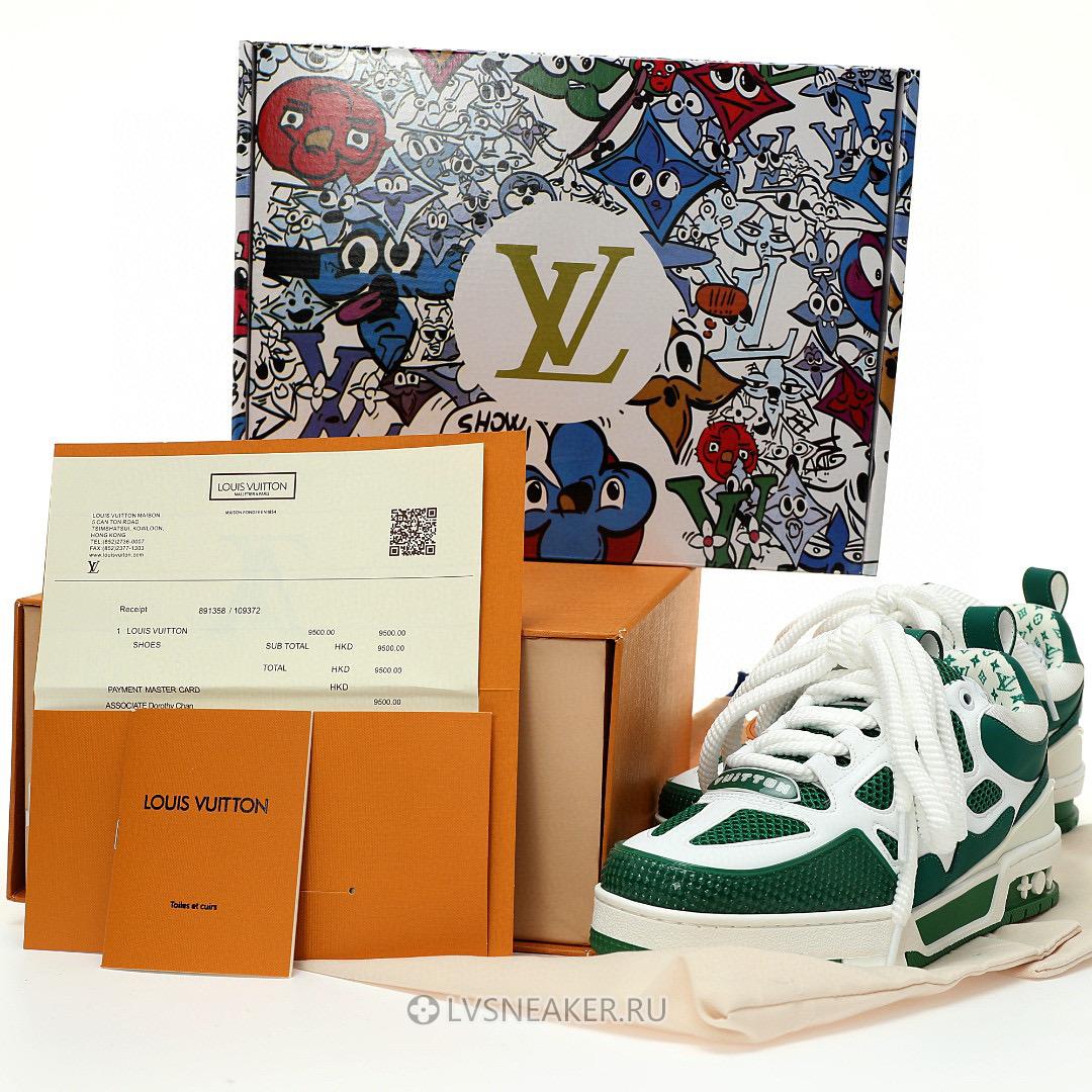 Louis Vuitton LV Skate "Green White" 1AC520 Sneakers
