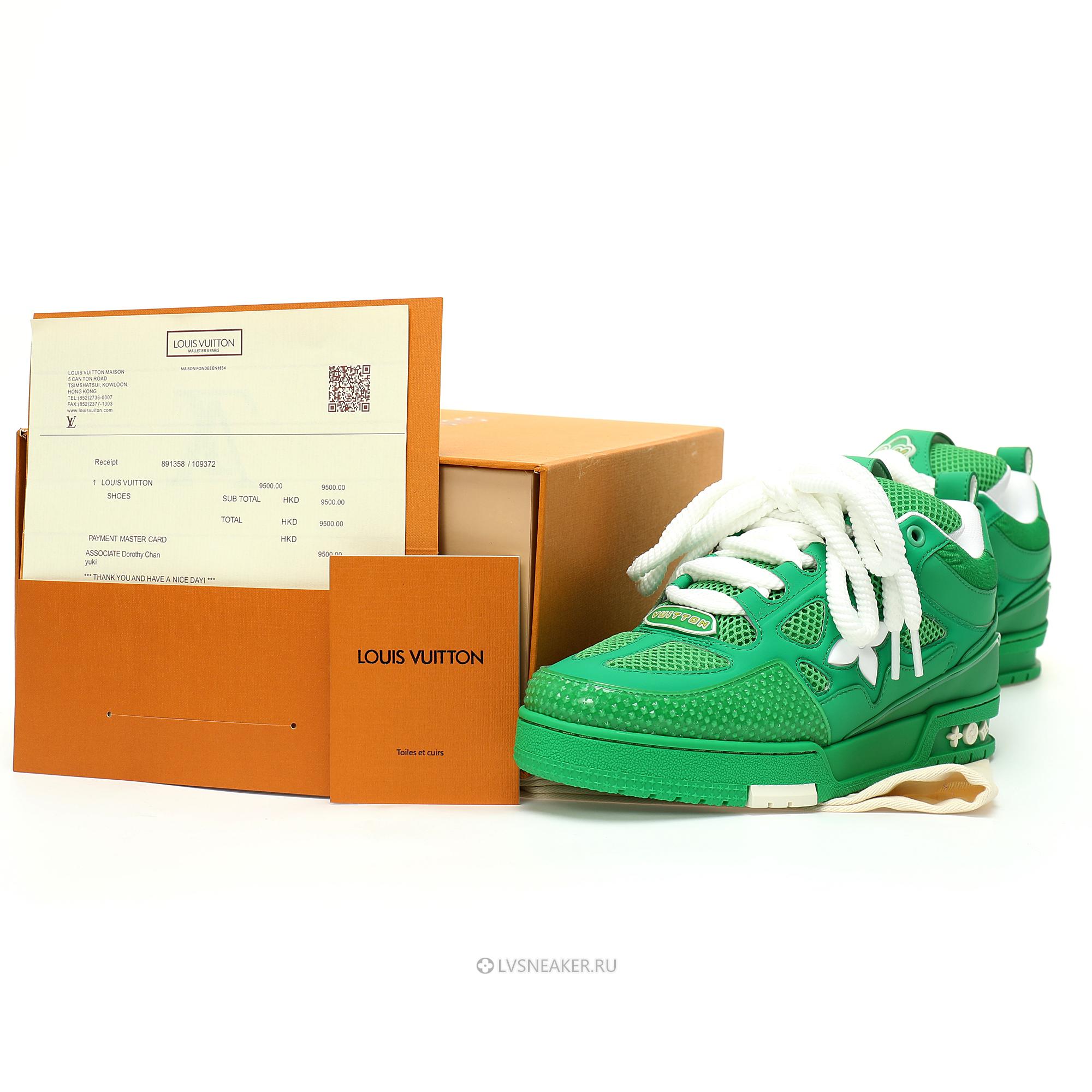 Louis Vuitton LV Skate "Green White" 1AHDCJ Sneakers