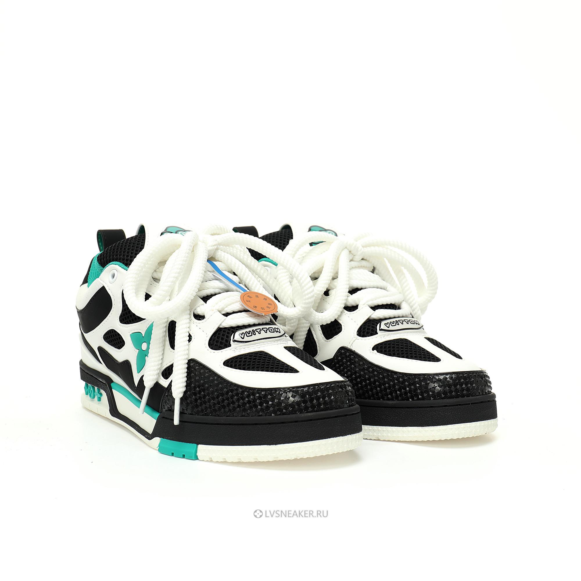 Louis Vuitton LV Skate "Black White Green" 1ADE12 Sneakers