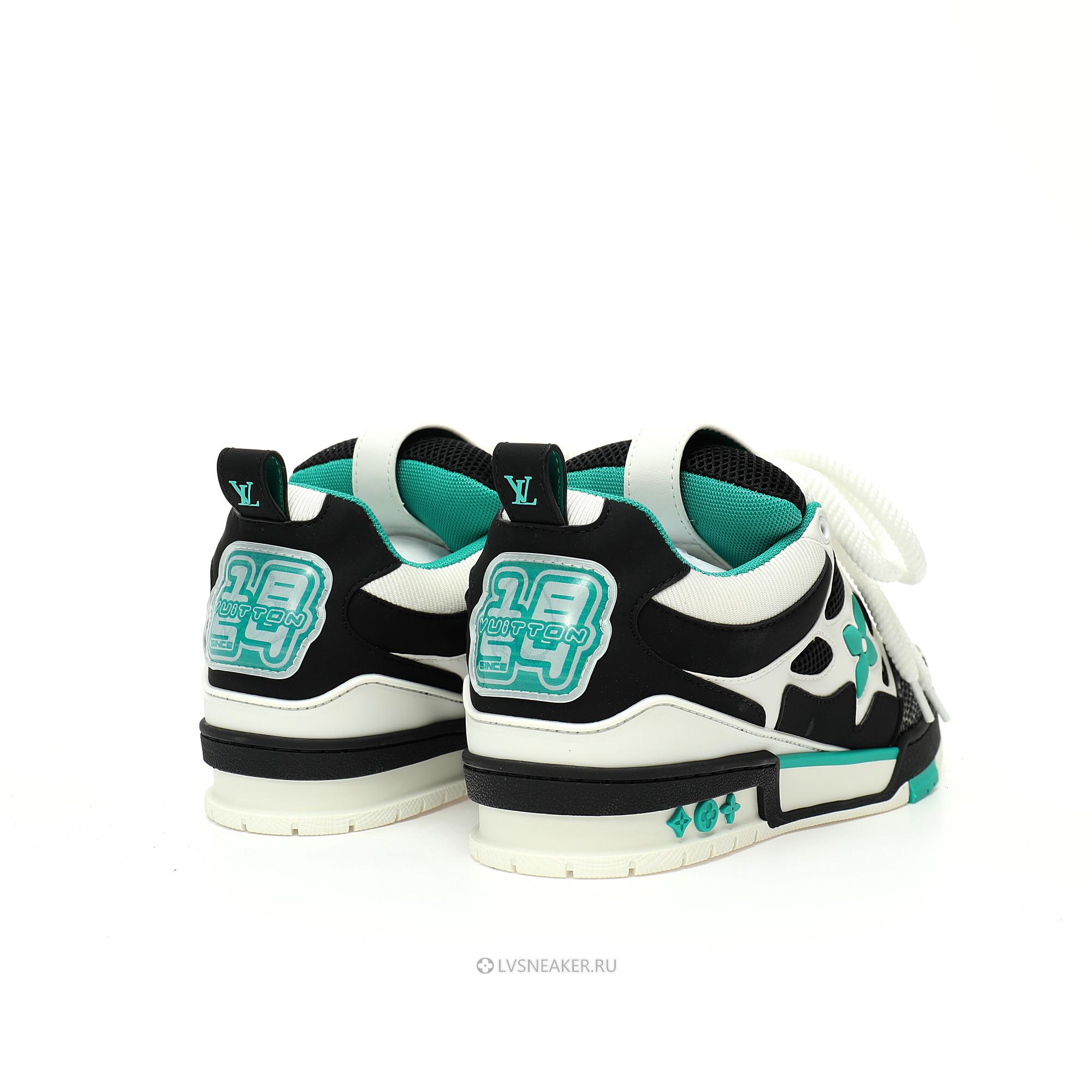 Louis Vuitton LV Skate "Black White Green" 1ADE12 Sneakers