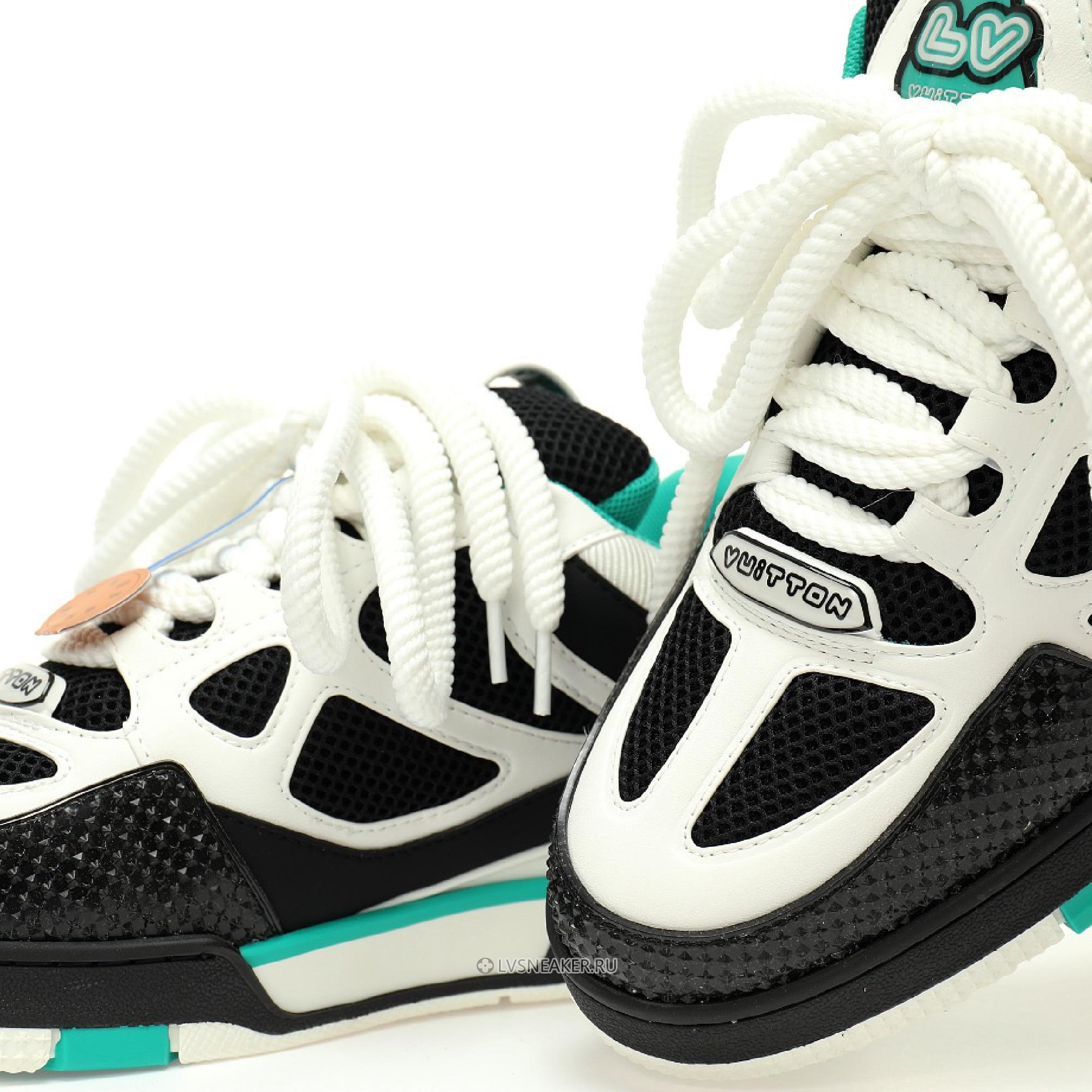 Louis Vuitton LV Skate "Black White Green" 1ADE12 Sneakers