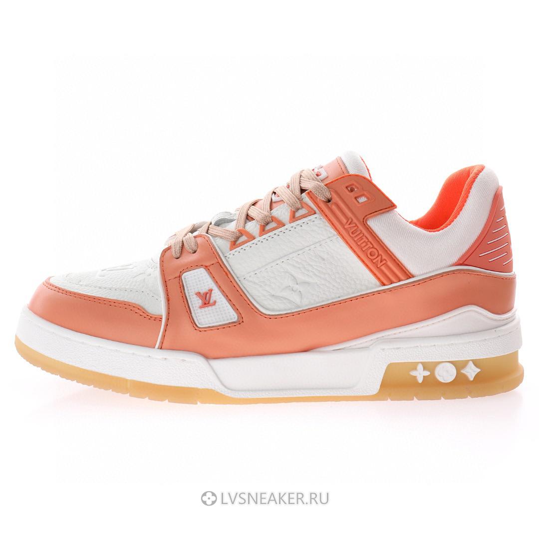 Louis Vuitton LV Trainer "Peach White" 1A8KC8-2 Sneakers