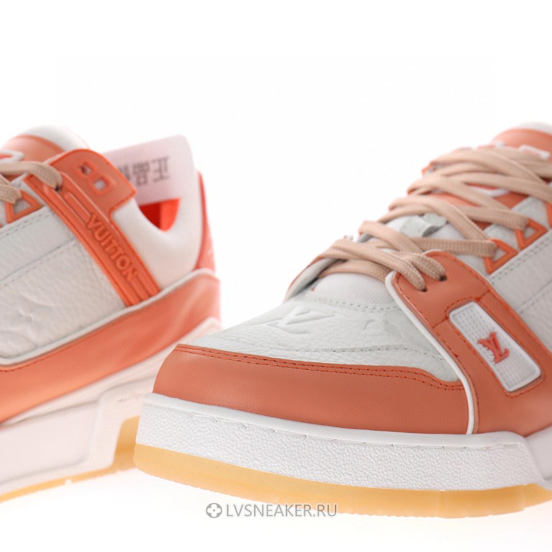 Louis Vuitton LV Trainer "Peach White" 1A8KC8-2 Sneakers