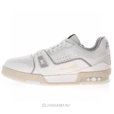 Louis Vuitton LV Trainer "Cream White Grey Signature" 1ACP1Q-2 Sneakers