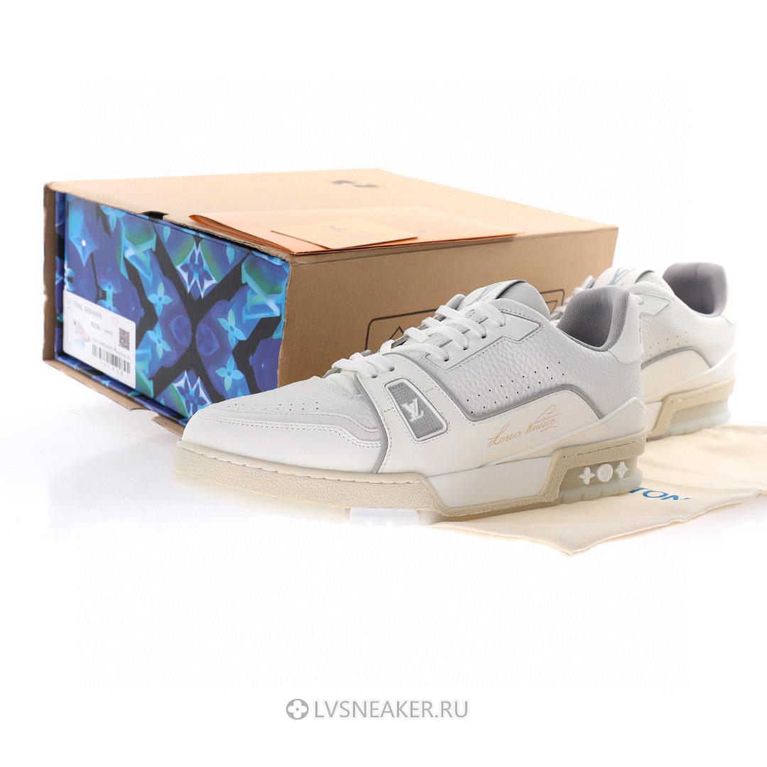 Louis Vuitton LV Trainer "Cream White Grey Signature" 1ACP1Q-2 Sneakers