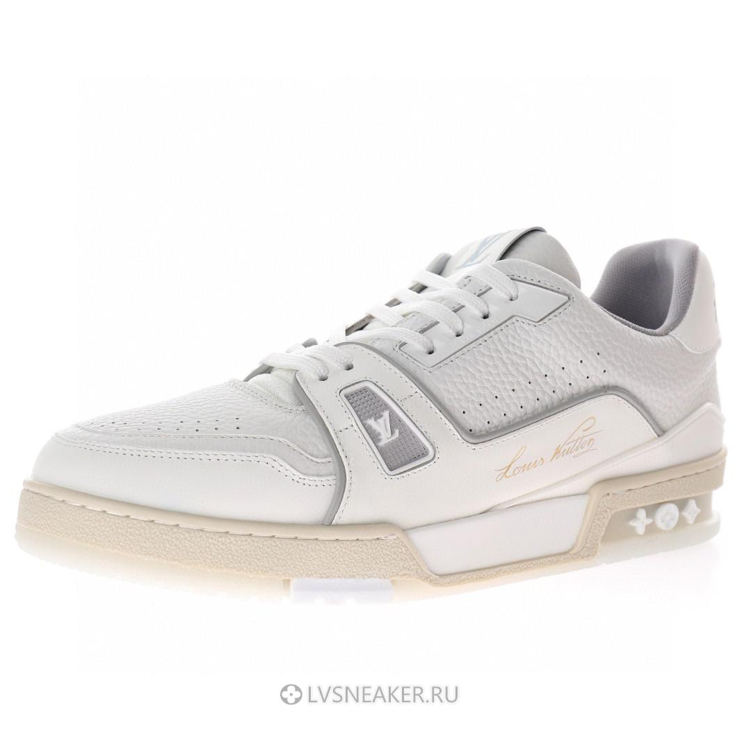 Louis Vuitton LV Trainer "Cream White Grey Signature" 1ACP1Q-2 Sneakers