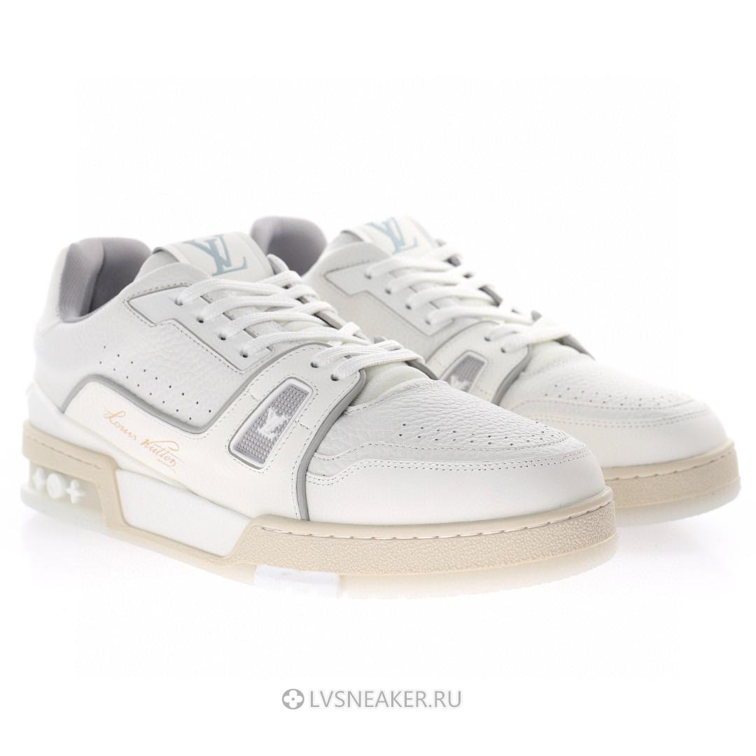 Louis Vuitton LV Trainer "Cream White Grey Signature" 1ACP1Q-2 Sneakers