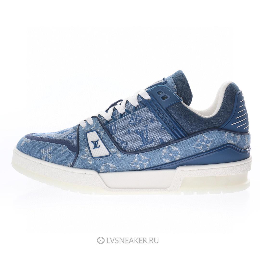 Louis Vuitton LV Trainer "Blue Denim Monogram" 1A7S53 Sneakers