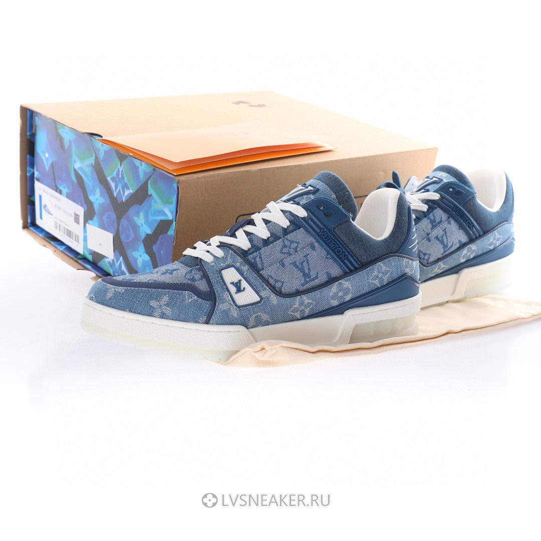 Louis Vuitton LV Trainer "Blue Denim Monogram" 1A7S53 Sneakers