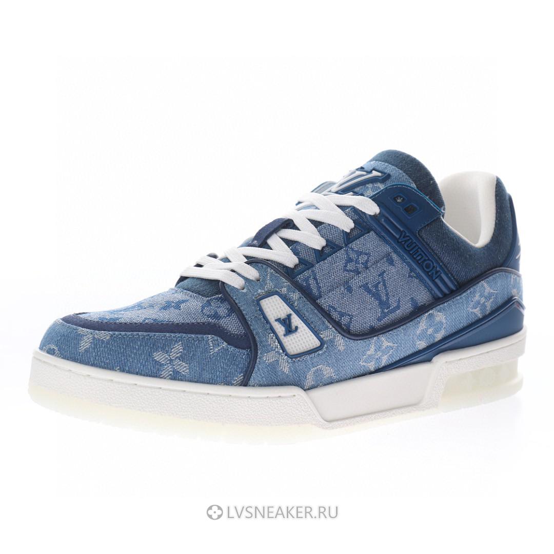 Louis Vuitton LV Trainer "Blue Denim Monogram" 1A7S53 Sneakers