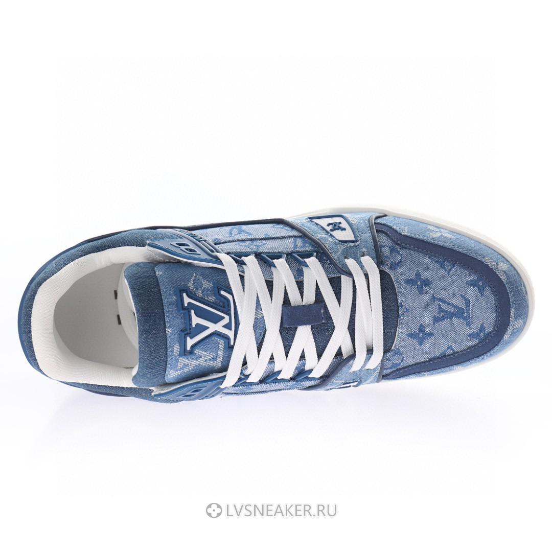 Louis Vuitton LV Trainer "Blue Denim Monogram" 1A7S53 Sneakers