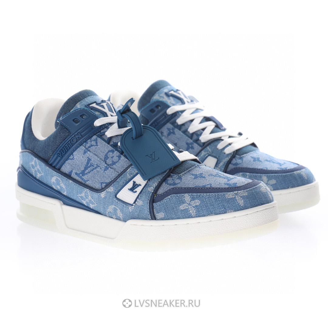 Louis Vuitton LV Trainer "Blue Denim Monogram" 1A7S53 Sneakers
