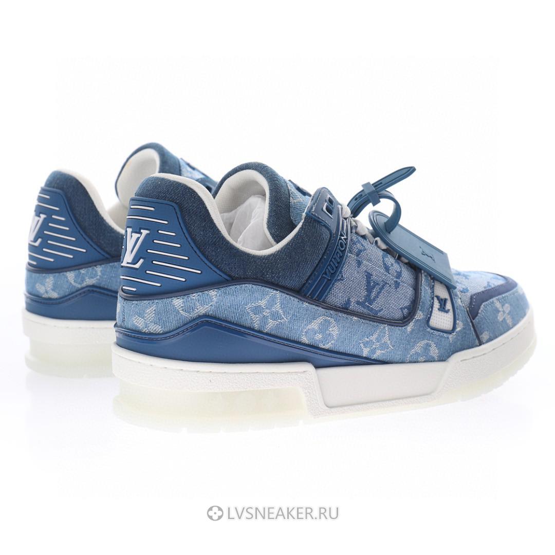 Louis Vuitton LV Trainer "Blue Denim Monogram" 1A7S53 Sneakers