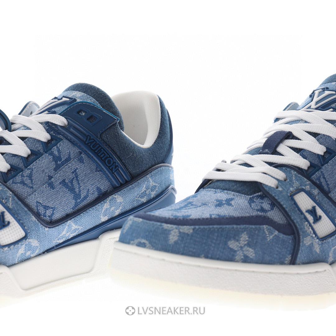 Louis Vuitton LV Trainer "Blue Denim Monogram" 1A7S53 Sneakers