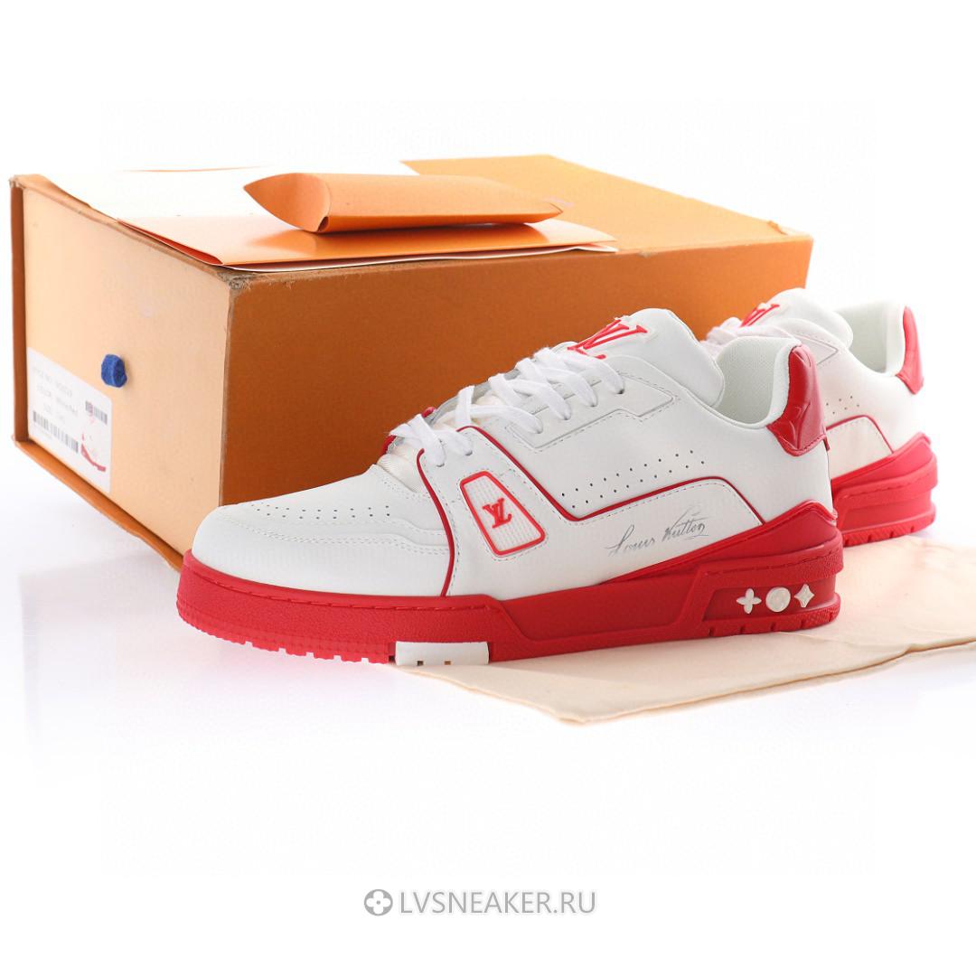 Louis Vuitton LV Trainer "White Red Signature" 1AAGZO Sneakers