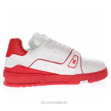 Louis Vuitton LV Trainer "White Red Signature" 1AAGZO Sneakers