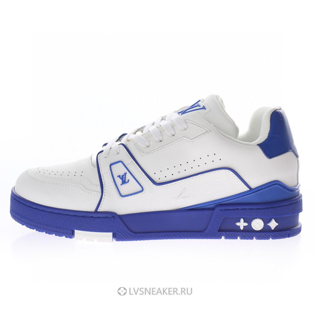 Louis Vuitton LV Trainer "White Blue Signature" 1A8SJV Sneakers