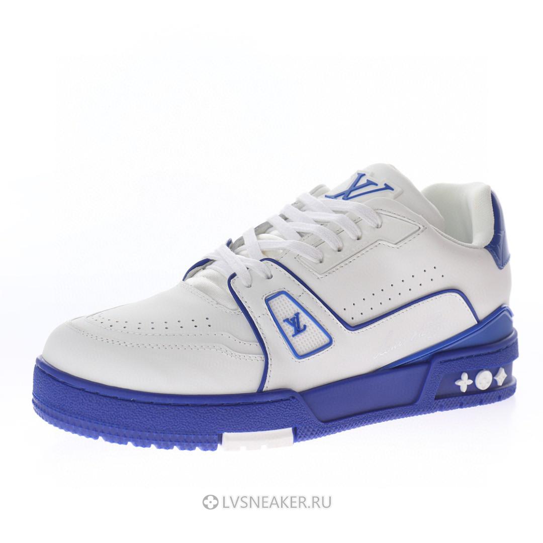 Louis Vuitton LV Trainer "White Blue Signature" 1A8SJV Sneakers