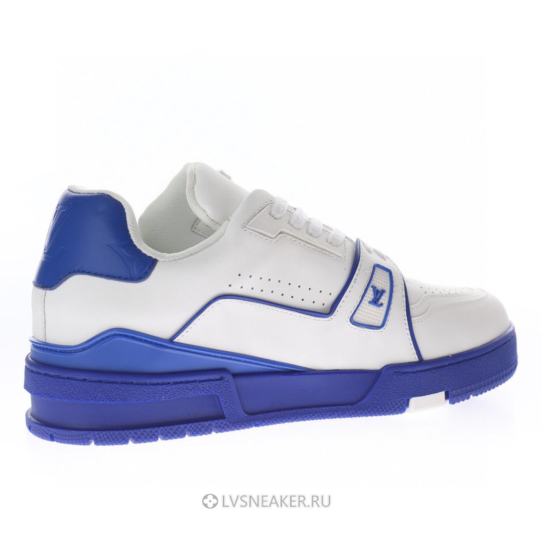 Louis Vuitton LV Trainer "White Blue Signature" 1A8SJV Sneakers