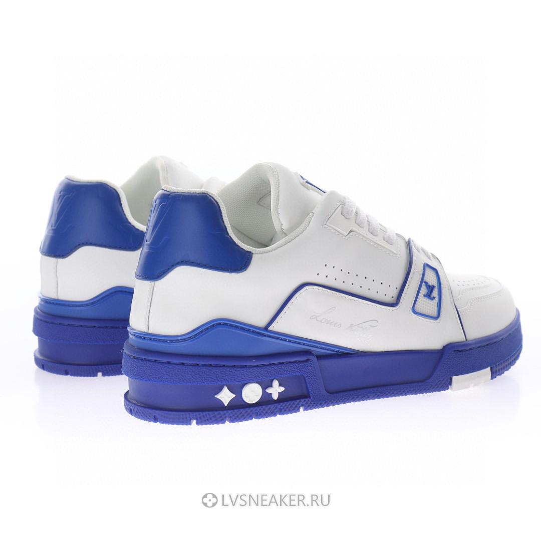 Louis Vuitton LV Trainer "White Blue Signature" 1A8SJV Sneakers