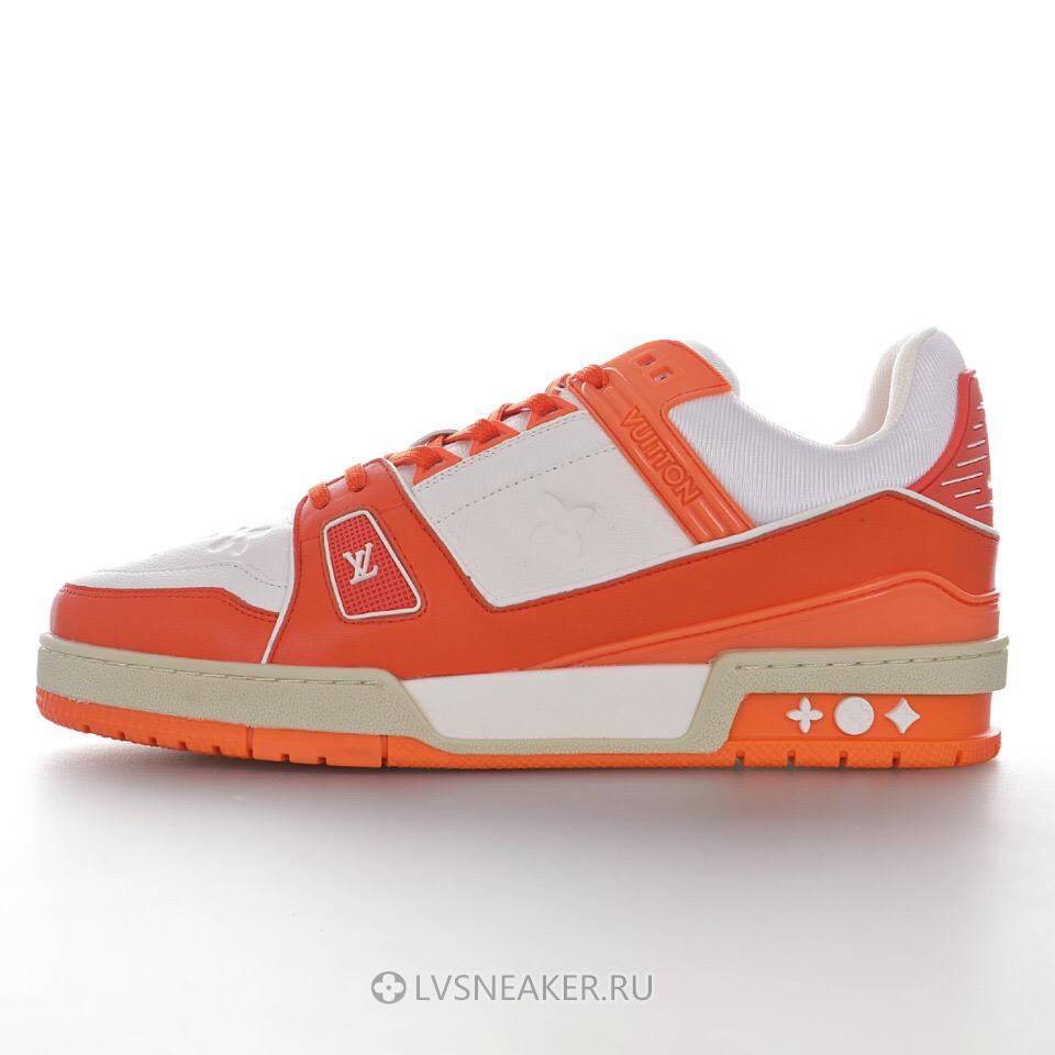 Louis Vuitton LV Trainer "White Orange" 1A811P-2 Sneakers