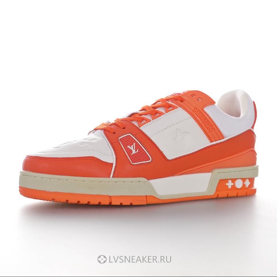 Louis Vuitton LV Trainer "White Orange" 1A811P-2 Sneakers