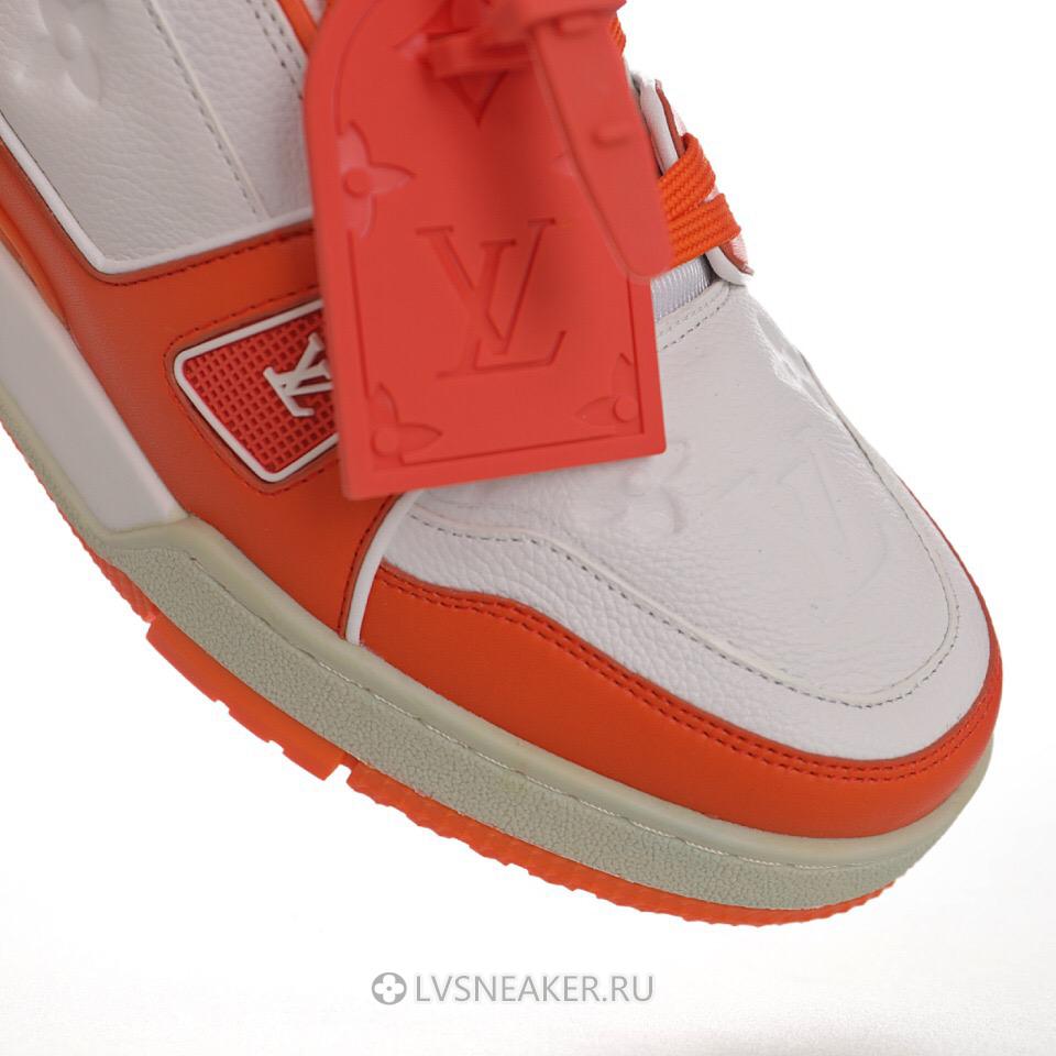 Louis Vuitton LV Trainer "White Orange" 1A811P-2 Sneakers